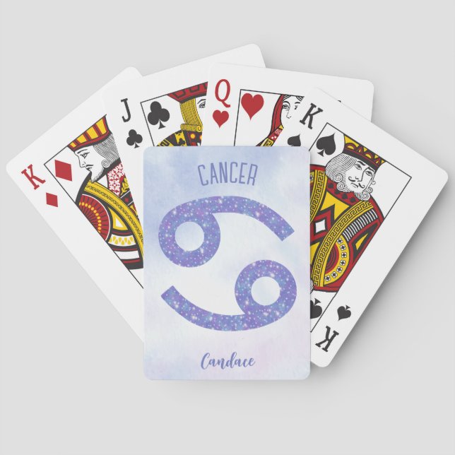 Jeu De Cartes Symbole d'astrologie du cancer (dos)