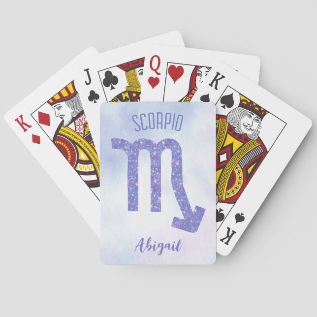 Jeu De Cartes Symbole d'astrologie Scorpio personnalisé (dos)