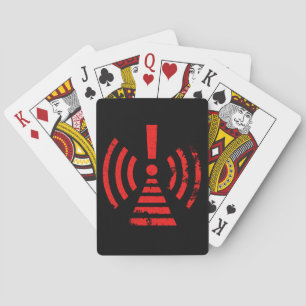 Jeu De Cartes Symbole d'avertissement de rétention d'énergie rét