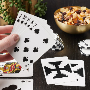 Jeu De Cartes Symbole de croix noire en Pixel Art 