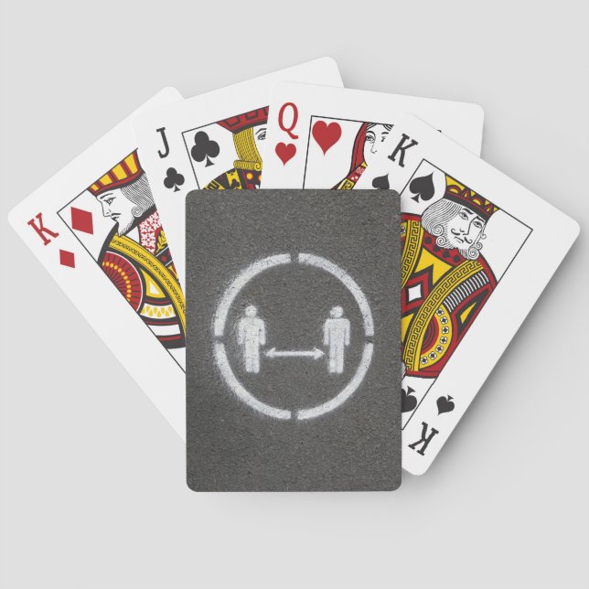Jeu De Cartes Symbole de distance sociale (dos)