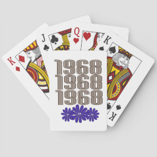 Jeu De Cartes SYMBOLE DE LA PAIX 1968 Hippie Fleur Puissance vio