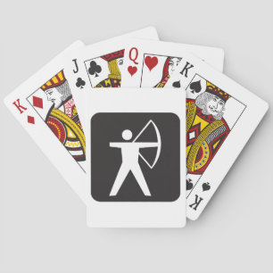 Jeu De Cartes Symbole de tir à l'arc Jouant aux cartes