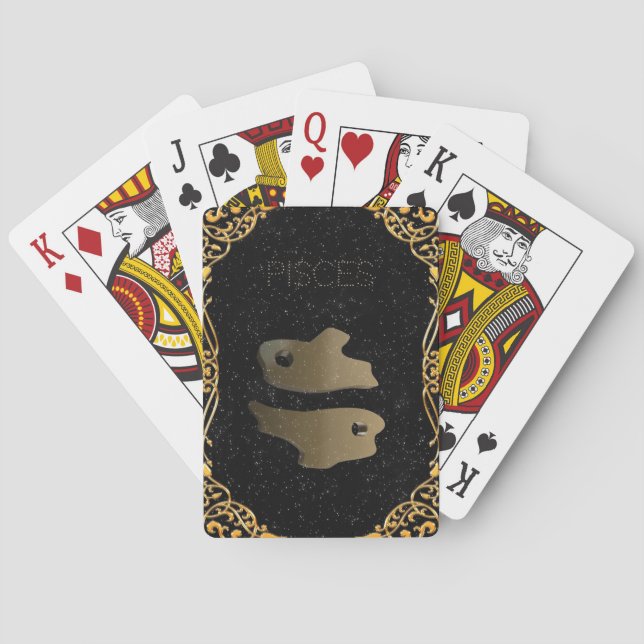 Jeu De Cartes Symbole d'or Pisces (dos)
