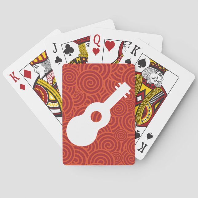 Jeu De Cartes Symbole en nylon de guitares (dos)