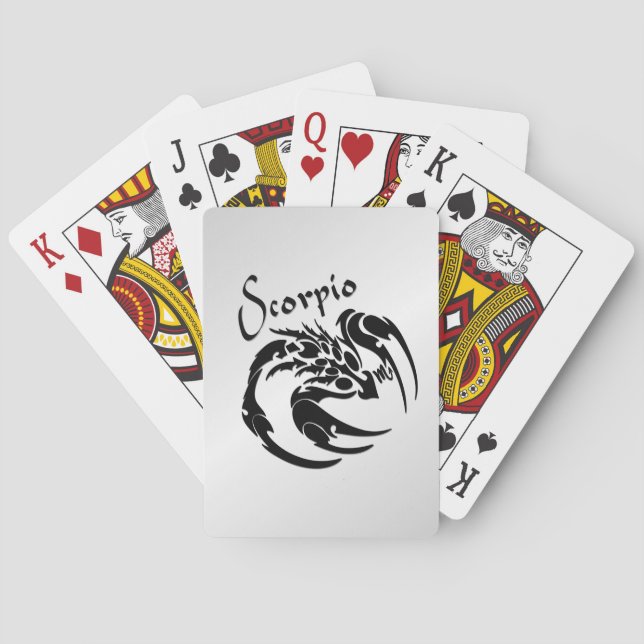 Jeu De Cartes Symbole et signe du zodiaque Scorpion (dos)