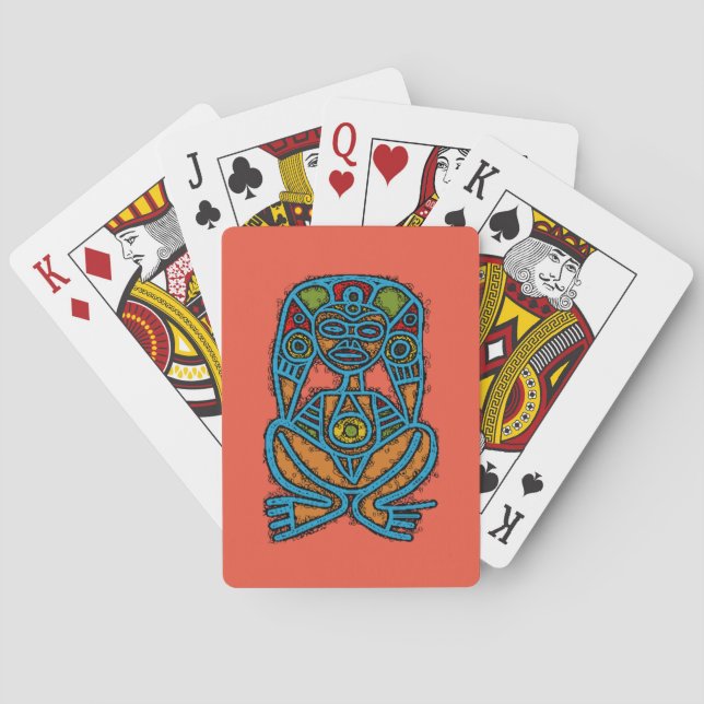 Jeu De Cartes Symbole indigène de la déesse d'Atabey (dos)