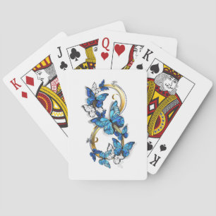 Jeu De Cartes Symbole infini de papillons Morpho bleus