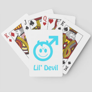 Jeu De Cartes Symbole mâle de bébé bleu Lil Devil