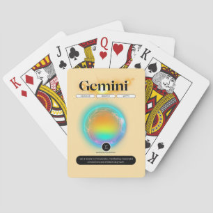 Jeu De Cartes Symbole moderne Zodiac Gemini Citation Air Element