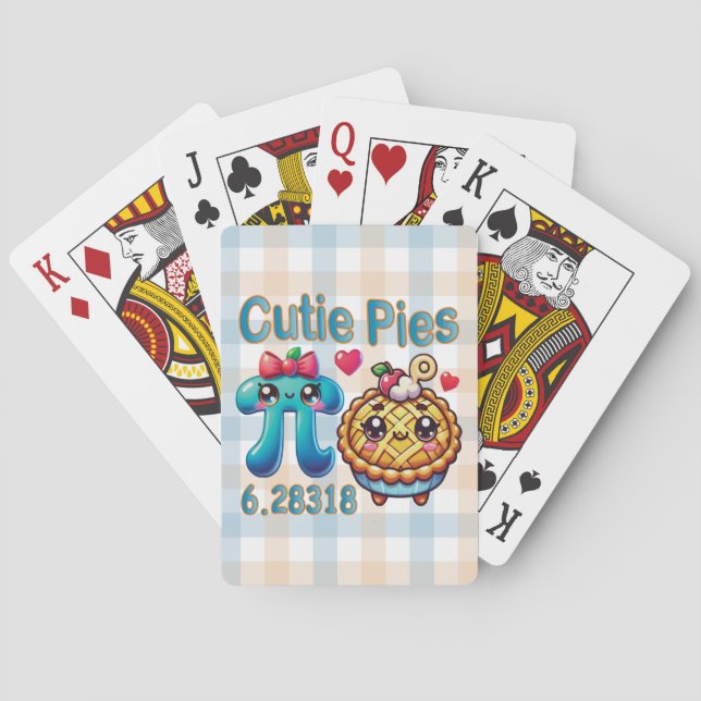 Jeu De Cartes Symbole Pi mignon et pie Pie Pie Pie (dos)