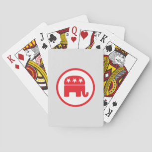 Jeu De Cartes Symbole politique du parti républicain (éléphant)