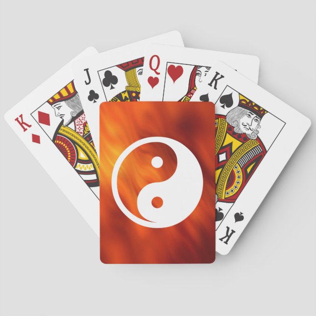 Jeu De Cartes Symbole Yin Yang - tatouage solide design 2 (dos)