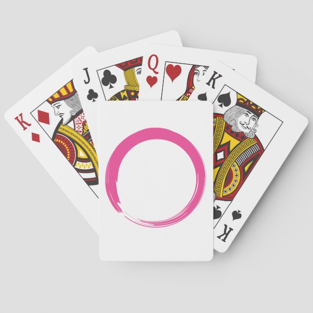 Jeu De Cartes Symbole zen rose / Cercle Enso (dos)