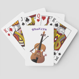 Jeu De Cartes Sympa drôle violon personnage de dessin animé