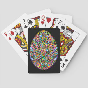Jeu De Cartes T-Shirt Bio pour Enfants Motif Psychédélique Œuf d