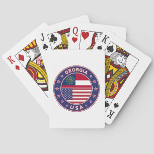 Jeu De Cartes T-shirt Géorgie, autocollant Géorgie,