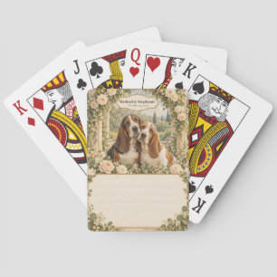 Jeu De Cartes Table de signature de livre d'or de mariage Basset