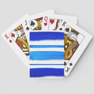 Jeu De Cartes Tableau Abstrait bleu rétro