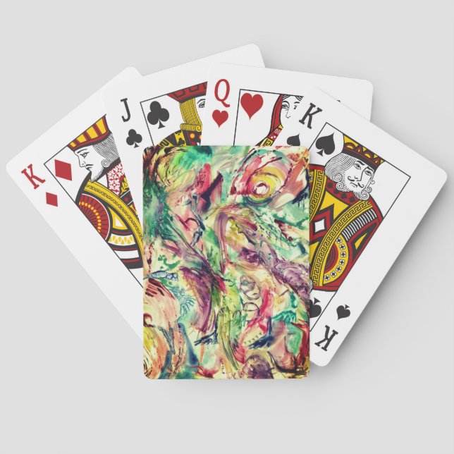 Jeu De Cartes Tableau Abstrait de C Mehrl Bennett pour pont de c (dos)