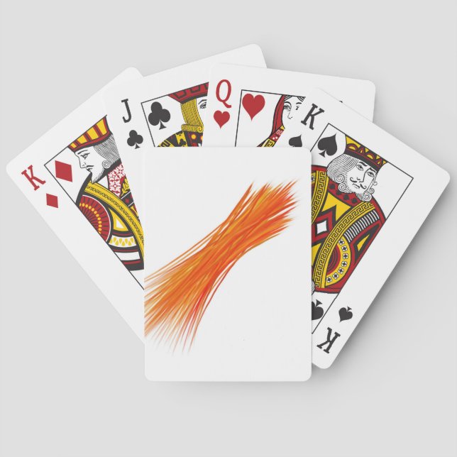 Jeu De Cartes Tableau Abstrait Orange Retro (dos)