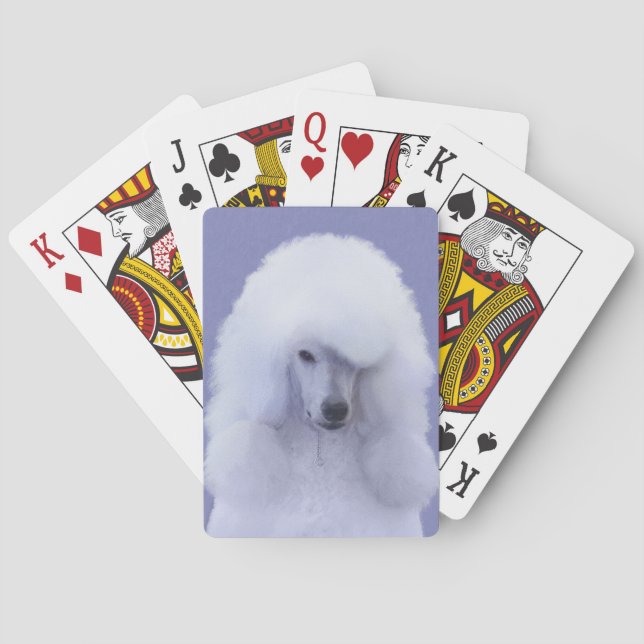 Jeu De Cartes Tableau blanc standard de caniche - Art original d (dos)