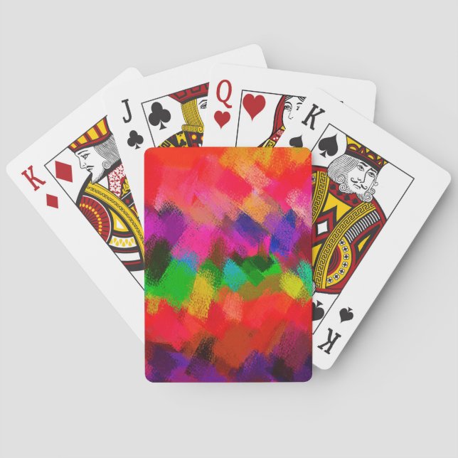 Jeu De Cartes Tableau coloré Abstrait #3 (dos)