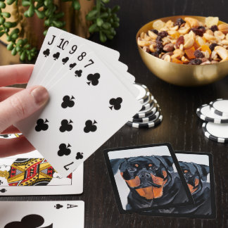 Jeu De Cartes Tableau de Rottweiler par Alfred Fox