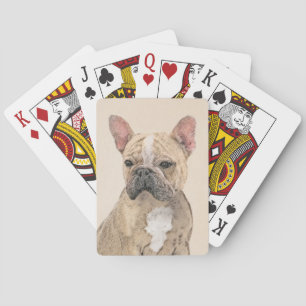 Jeu De Cartes Tableau Français Bulldog (Sable) - Joli Original D