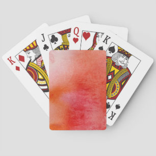 Jeu De Cartes Tache rouge, aquarelle abstraite peinte à la main