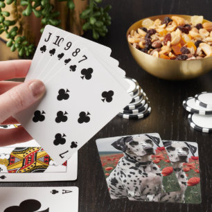 Jeu De Cartes **"Taches de joie: dalmatien dans un champ de coqu