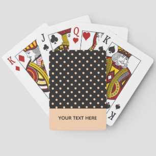 Jeu De Cartes Taches de pêche abricot sur fond noir