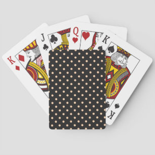 Jeu De Cartes Taches de pêche abricot sur fond noir