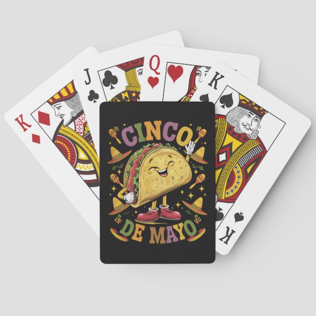 Jeu De Cartes Taco de Danse Drôle Fête de Cinco De Mayo Party (dos)