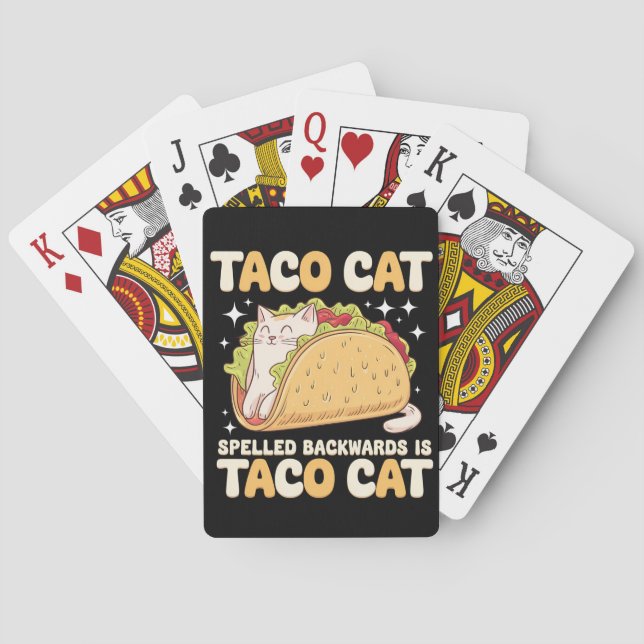 Jeu De Cartes Tacocat Épelé à l'Envers Taco Cat Mexicain (dos)