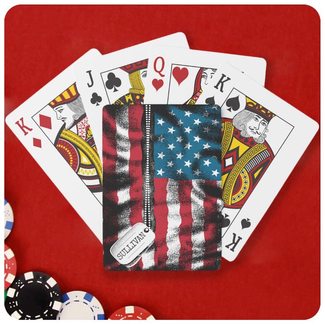 Jeu De Cartes Tag USA Drapeau (Créateur téléchargé)