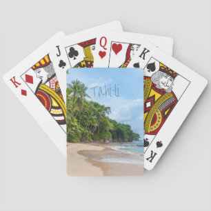 Jeu De Cartes Tahiti Sand Beach Ciel bleu Palmiers
