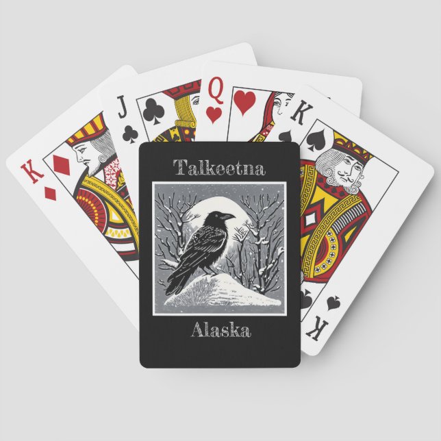 Jeu De Cartes Talkeetna Alaska Raven in Snow (dos)