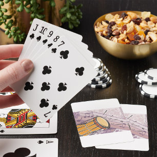 Jeu De Cartes Tambour Bongo Traditionnel Avec Notes De Musique