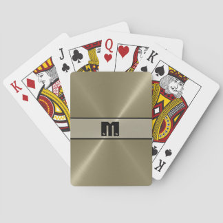 Jeu De Cartes Tan brillant acier inoxydable métal 5