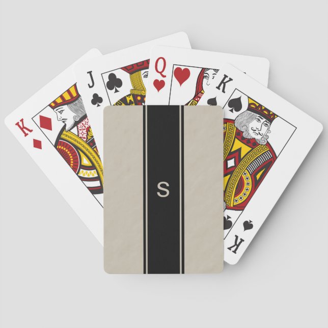 Jeu De Cartes Tan Monogrammed Jouer des cartes pour hommes (dos)
