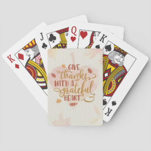 Jeu De Cartes Tapez Merci avec une typographie de cœur reconnais