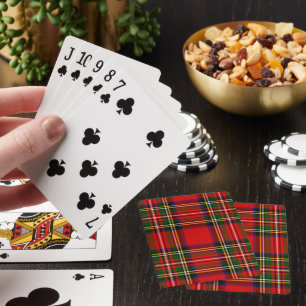 Jeu De Cartes Tartan à carreaux du clan Royal Stewart