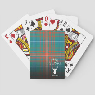 Jeu De Cartes Tartan de Noël personnalisé Clan Wilson Plaid