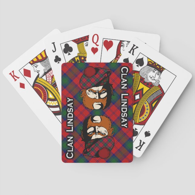 Jeu De Cartes Tartan de Scottish Clan Lindsay Deck (dos)