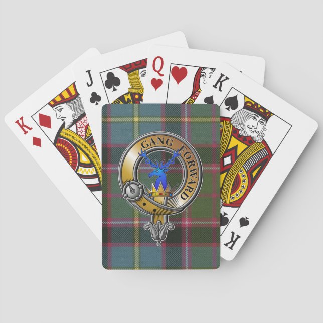 Jeu De Cartes Tartan de Stirling et insigne (dos)