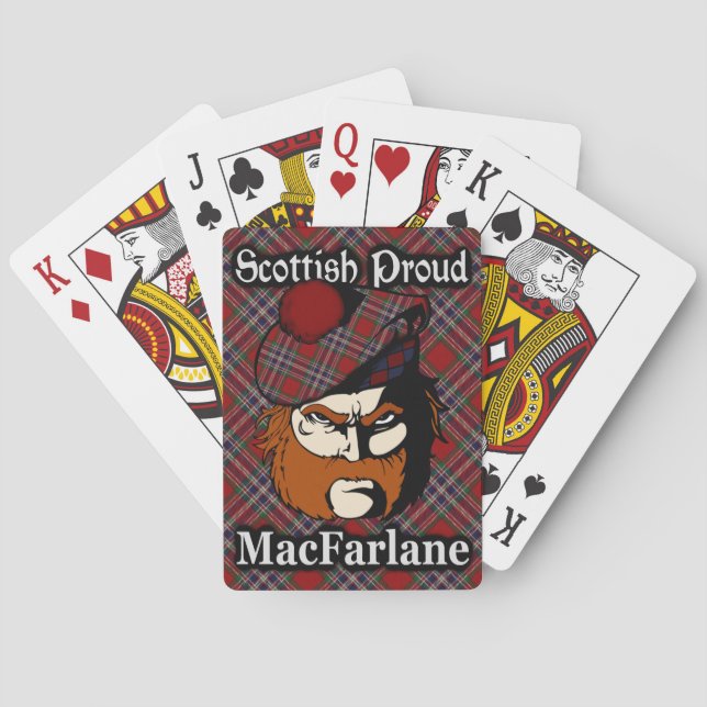 Jeu de cartes tartan du clan écossais MacFarlane (dos)