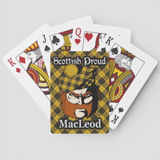 Jeu De Cartes Tartan du clan écossais MacLeod (dos)