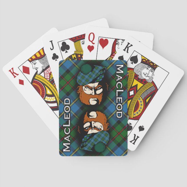 Jeu de cartes tartan du clan écossais MacLeod de H (dos)