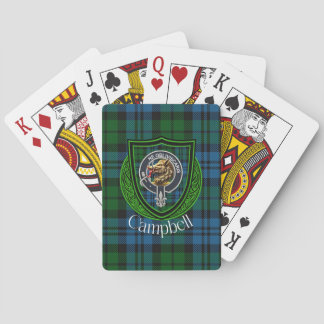 Jeu De Cartes Tartan et blason du clan écossais Campbell